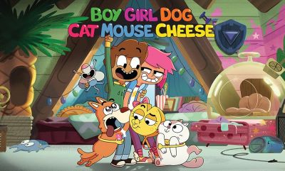 watch-Boy Girl Dog Cat Mouse Cheese